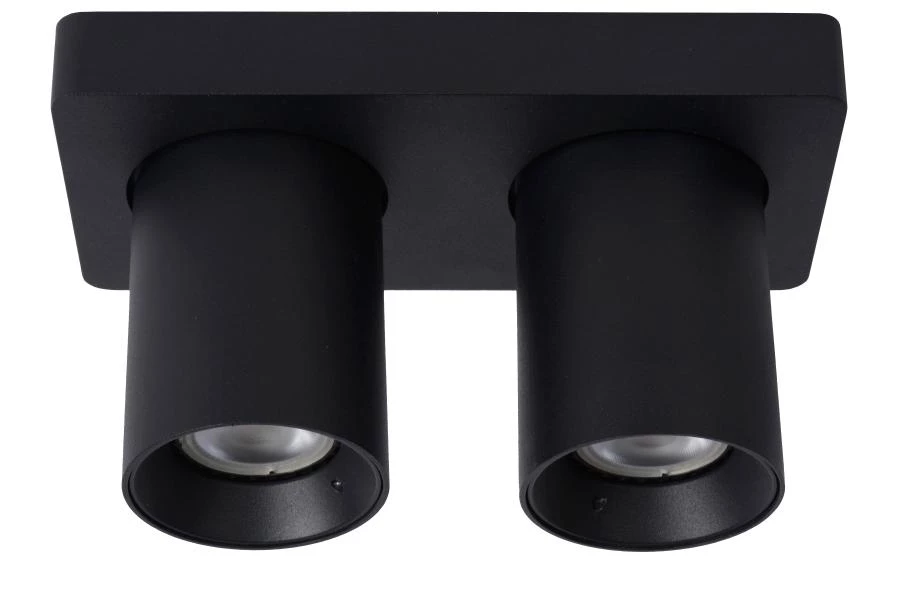 Lucide NIGEL - Plafondspot - LED Dim to warm - GU10 - 2x5W 2200K/3000K - Zwart - uit
